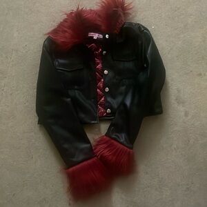 Hard To Replace Cropped Jacket. Vegan Leather, large